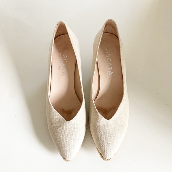Viscata Barcelona Roses Canvas Wedges Size 41 - Picture 5 of 9